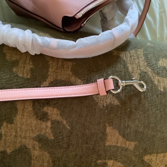 Coach Emma Satchel Crossbody Bag Pebble Leather Petal - Picture 14 of 16